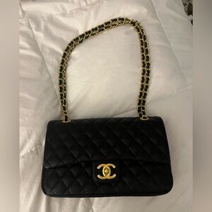 black & gold purse